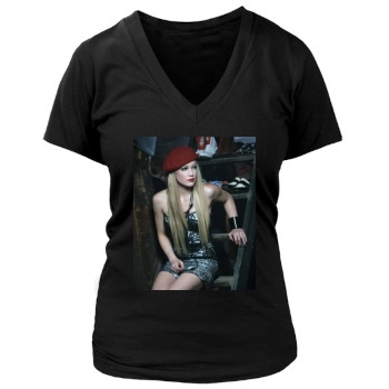 Hilary Duff Women's Deep V-Neck TShirt