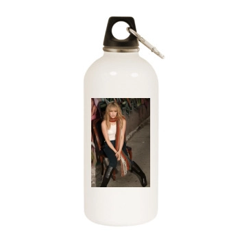 Hilary Duff White Water Bottle With Carabiner