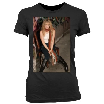 Hilary Duff Women's Junior Cut Crewneck T-Shirt