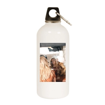 Hilary Duff White Water Bottle With Carabiner