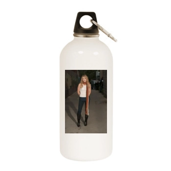 Hilary Duff White Water Bottle With Carabiner