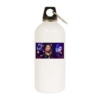 Hilary Duff White Water Bottle With Carabiner