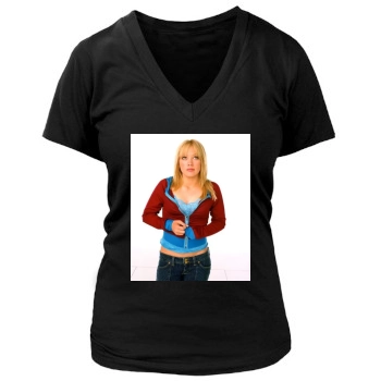 Hilary Duff Women's Deep V-Neck TShirt