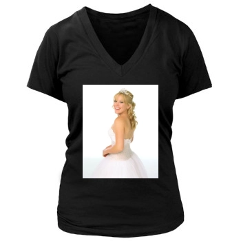 Hilary Duff Women's Deep V-Neck TShirt