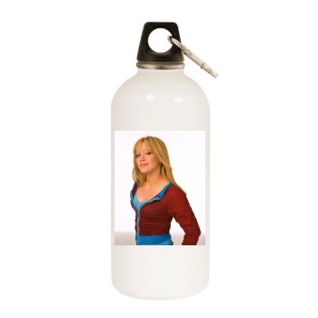 Hilary Duff White Water Bottle With Carabiner