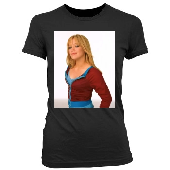 Hilary Duff Women's Junior Cut Crewneck T-Shirt