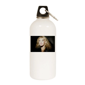 Hilary Duff White Water Bottle With Carabiner