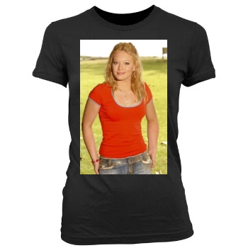 Hilary Duff Women's Junior Cut Crewneck T-Shirt