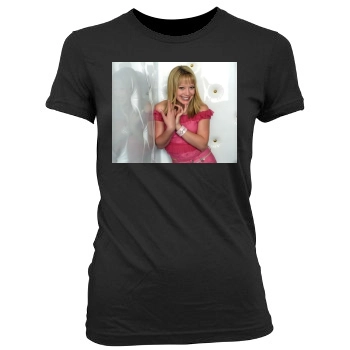 Hilary Duff Women's Junior Cut Crewneck T-Shirt