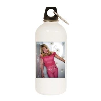 Hilary Duff White Water Bottle With Carabiner