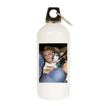 Hilary Duff White Water Bottle With Carabiner