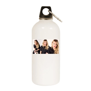 Hilary Duff White Water Bottle With Carabiner