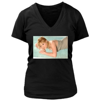 Hilary Duff Women's Deep V-Neck TShirt