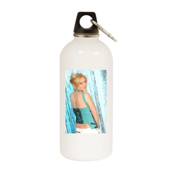 Hilary Duff White Water Bottle With Carabiner