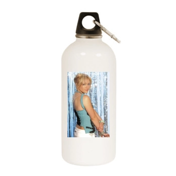 Hilary Duff White Water Bottle With Carabiner