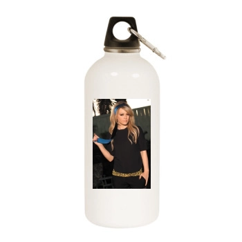 Hilary Duff White Water Bottle With Carabiner