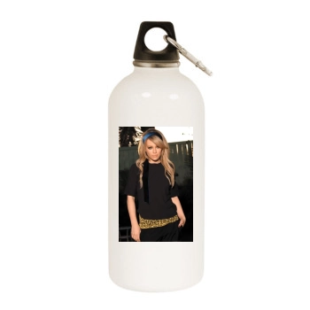 Hilary Duff White Water Bottle With Carabiner