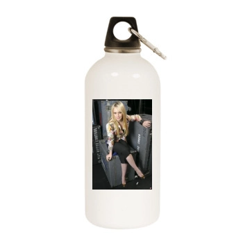 Hilary Duff White Water Bottle With Carabiner