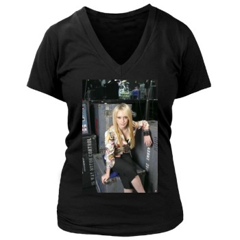 Hilary Duff Women's Deep V-Neck TShirt