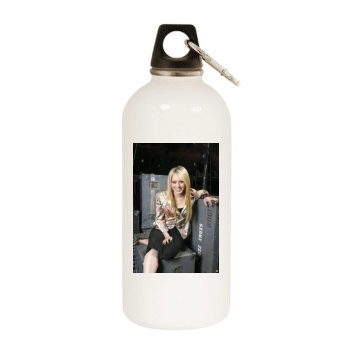 Hilary Duff White Water Bottle With Carabiner