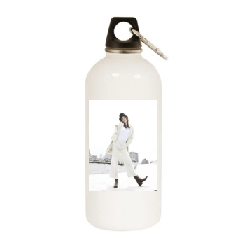 Hilary Rhoda White Water Bottle With Carabiner