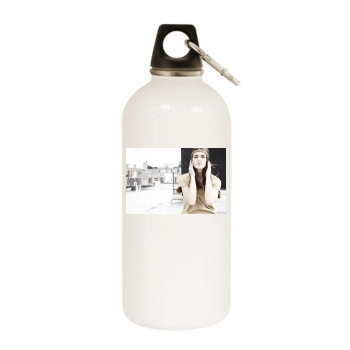 Hilary Rhoda White Water Bottle With Carabiner