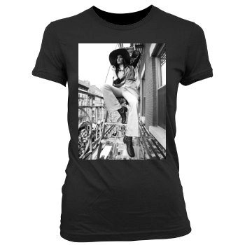 Hilary Rhoda Women's Junior Cut Crewneck T-Shirt