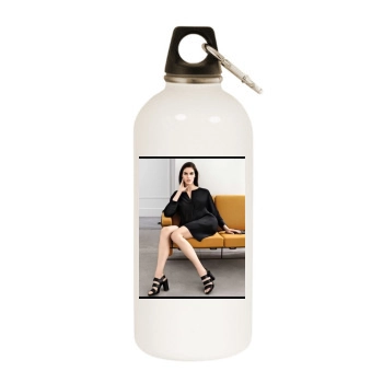 Hilary Rhoda White Water Bottle With Carabiner