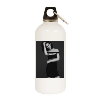 Hilary Rhoda White Water Bottle With Carabiner