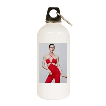 Hilary Rhoda White Water Bottle With Carabiner