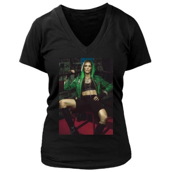 Hilary Rhoda Women's Deep V-Neck TShirt