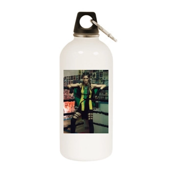 Hilary Rhoda White Water Bottle With Carabiner