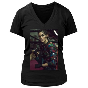 Hilary Rhoda Women's Deep V-Neck TShirt