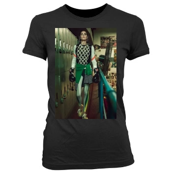 Hilary Rhoda Women's Junior Cut Crewneck T-Shirt