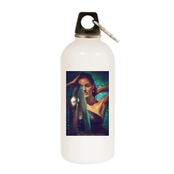 Hilary Rhoda White Water Bottle With Carabiner