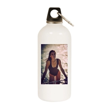 Hilary Rhoda White Water Bottle With Carabiner