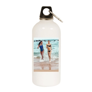 Hilary Rhoda White Water Bottle With Carabiner