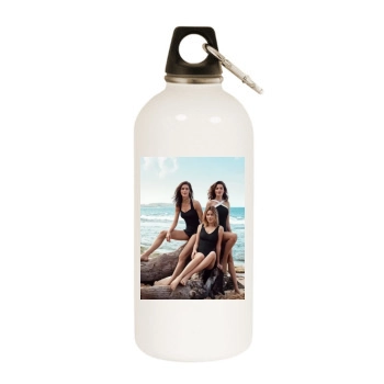 Hilary Rhoda White Water Bottle With Carabiner