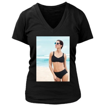 Hilary Rhoda Women's Deep V-Neck TShirt