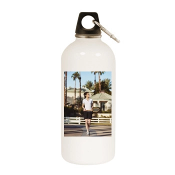 Hilary Rhoda White Water Bottle With Carabiner