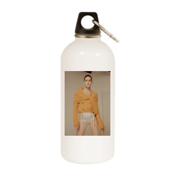 Hilary Rhoda White Water Bottle With Carabiner