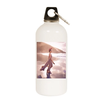 Hilary Rhoda White Water Bottle With Carabiner