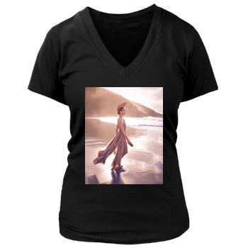 Hilary Rhoda Women's Deep V-Neck TShirt