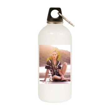 Hilary Rhoda White Water Bottle With Carabiner