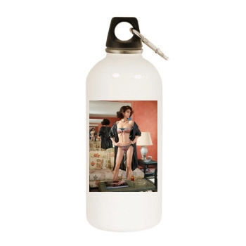 Hilary Rhoda White Water Bottle With Carabiner