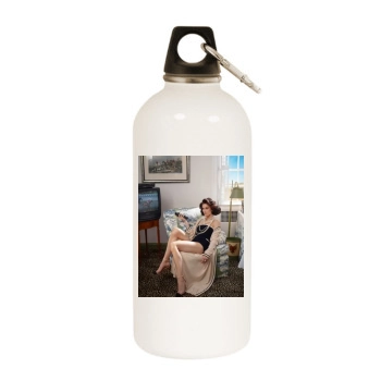 Hilary Rhoda White Water Bottle With Carabiner