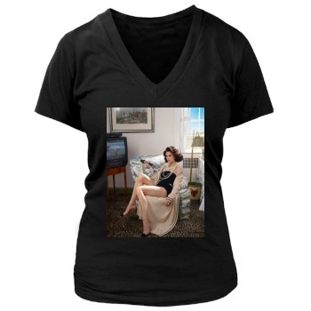 Hilary Rhoda Women's Deep V-Neck TShirt