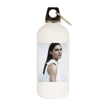 Hilary Rhoda White Water Bottle With Carabiner