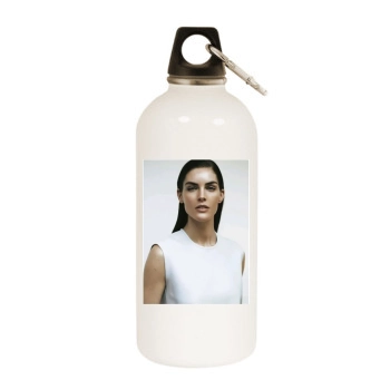 Hilary Rhoda White Water Bottle With Carabiner