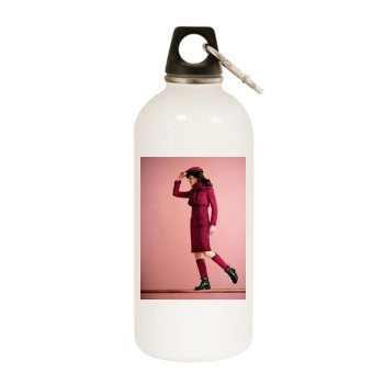 Hilary Rhoda White Water Bottle With Carabiner